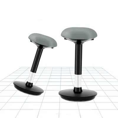 Produktbild von FLEXISPOT 2er Set Wobble Hocker – Ergonomische Arbeitshocker & Stehhilfen, höhenverstellbar, drehbar, ideal für Büro & Stehpult (Grau)
