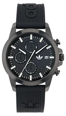 Produktbild von Adidas Uni Uhr EXPRESSION TWO CHRONO Silikon schwarz AOFH24521