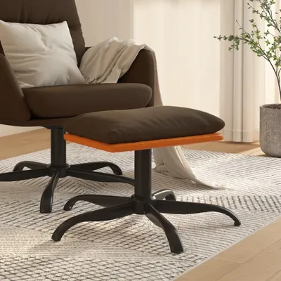 Produktbild von （Robust Möbel）Fußhocker Braun 60x60x36cm Stoff und Kunstleder NEU954186 - Sitzhocker