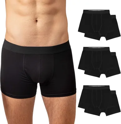 Productafbeelding van Zwarte boxershorts voor heren van katoen met elastaan, maat XL