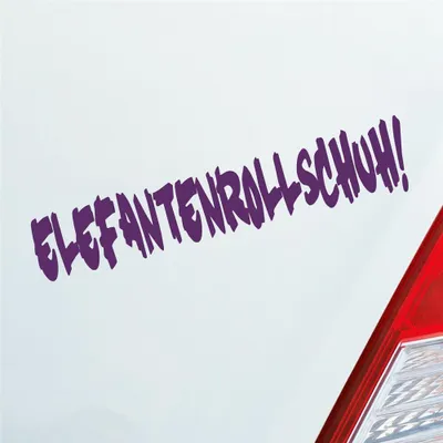 Produktbild von Auto Aufkleber Elefantenrollschuh Elefant Schuh Zubehör 20x4 cm Lila Sticker Heckscheibenaufkleber
