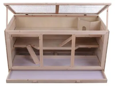 Produktbild von PawHut D2-0041 Mäuse/Nagerkäfig Chinchilla Hamster Holz, Natur
