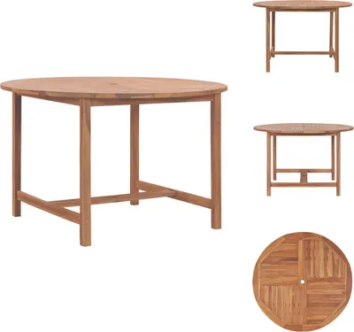 Obrázek produktu pro vidaXL Zahradní jídelní stůl Ø110x75 cm z teakového masivu - Zahradní stoly
