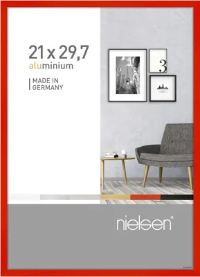 Produktbild von nielsen Aluminium Bilderrahmen Pixel, 21x29,7 cm (A4), Tornado Rot