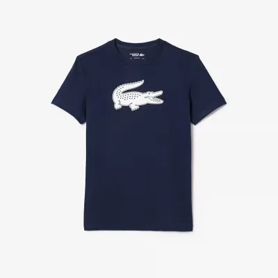Produktbild von Lacoste Sport Herren T-Shirt Navy mit Krokodilaufdruck Weiß Größe M bis XL NEU