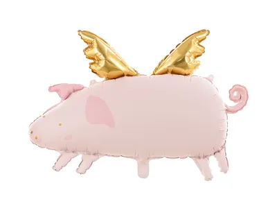 Produktbild von Fliegendes Rosa Schweinchen - Glänzende Deko mit Goldflügeln