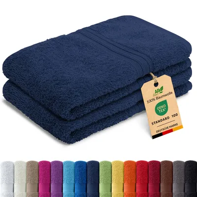 Produktbild von 2er-Set ARIZONA Handtuch-Serie von AR Line – 100% Baumwolle, 500 g/m², 2er-Set Gästetücher 30x50 cm, Farbe: Dunkelblau