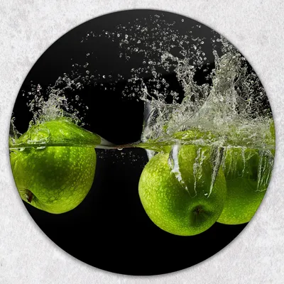 Produktbild von Glas-Herdabdeckplatten Glaskeramikkochfeld-Abdeckung Spritzschutz Glas Runden Schneidebrett fi40 cm - Obst Splash