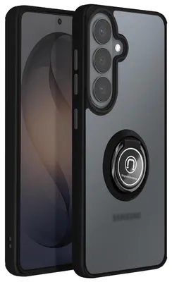 Obrázok produktu pre Avizar, magnetické puzdro s 360° otočným krúžkom pre Galaxy S26 Plus, čierna / priehľadná