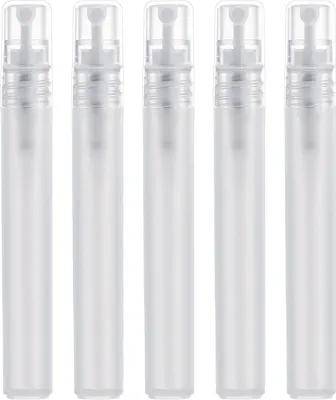 Image de 5 vaporisateurs de parfum de 10 ml, flacons en plastique mat pour le voyage