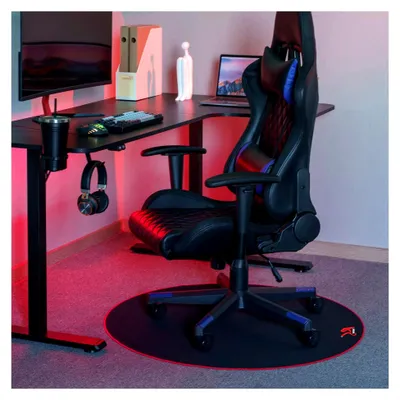 Produktbild von Gaming-Stuhlmatte, Durchmesser: 100 cm, Bodenschutzmatte, Unterlage für Bürostühle, rutschfeste Oberfläche