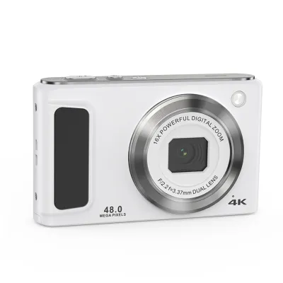 Obrázek produktu pro digitální fotoaparát 4K, digitální videokamera, 48 MP, duální objektiv, 2,8" IPS displej, automatické zaostřování, 16x digitální zoom, integrovaný blesk, se 2 bateriemi, 32 GB TF karta, dárek k narozeninám pro děti, studenty, teenagery