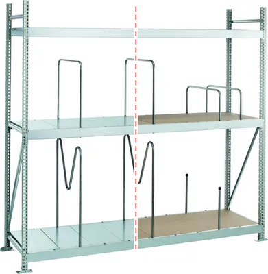 Produktbild von Zusatzebene mit Stahlpaneelen für Schulte Weitspannregal WS 3000 | BxT 225x60cm | Fachlast 500kg | Verzinkt