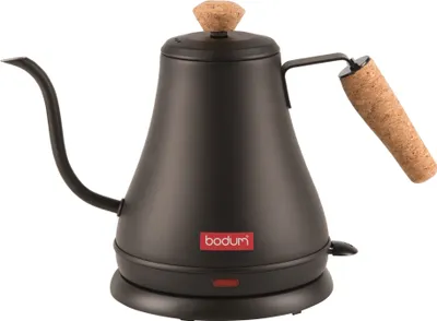 Produktbild von Bodum 11883259 Schnurloser Wasserkocher, Edelstahlgehäuse, 0,8 l FÃ1/4llmenge, 360° Sockel, Abschaltautomatik