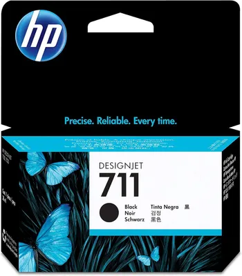 Obrázek produktu pro HP 711 Černá inkoustová kazeta DesignJet, 38 ml, Tiskárny řady HP DesignJet T120 a HP DesignJet T520 ePrinter, Termotiskárna, Černá, CZ129A, Singapur, Malajsie, 119 mm