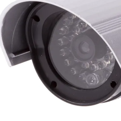 Produktbild von Kamera Dummy Attrappe inkl Montagematerial Video Überwachungs Cam Kamera rot LED