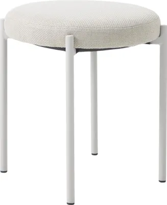 Produktbild von Sitzhocker (4er-Set) >PELICAN< in Sandfarbig, Stoff und Stahl - 40x48x40cm (BxHxT)