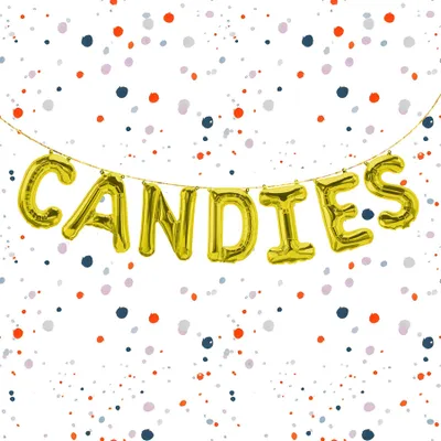 Immagine prodotto di Palloncino in foil con scritta Candies, oro, circa 80 cm, per gonfiaggio ad aria