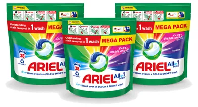 Produktbild von 3 x Ariel All-in-1 Pods Color - Waschmittel für Buntwäsche - Vorteilspackung - 3 Stücke