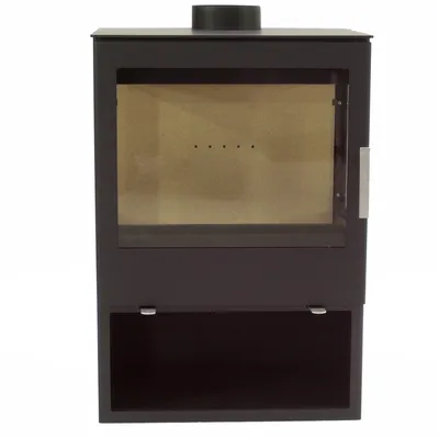 Produktbild von Panorama Kaminofen 9.8kW Holzofen 3 Scheiben 3 seitig Heizofen Ofen Kamin 56315