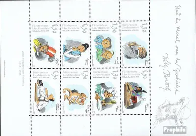 Produktbild von Briefmarken Liechtenstein 2008 Mi 1490-1497 Kleinbogen (kompl.Ausg.) gestempelt Wilhelm Busch