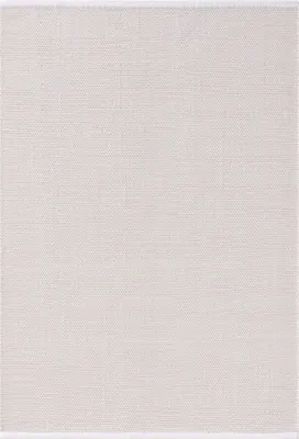 Produktbild von benuta Teppich Wohnzimmer Baumwollteppich Ron Weiß 350x450 cm Wohnzimmerteppich Fransen Baumwolle Rechteckig