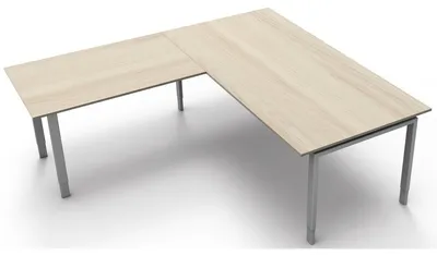 Produktbild von Schreibtisch Form5 200 200x100x68-82cm / Anbau 120x80cm ahorn