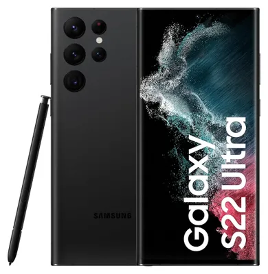 Produktbild von Samsung Galaxy S22 Ultra SM-S908B, 17,3 cm (6.8"), 12 GB, 256 GB, 108 MP, Android 12, Schwarz