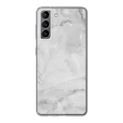 Produktbild von MuchoWow® Handyhülle Schutzhülle Hülle für Samsung Galaxy S21 Marmor - Stein - Weiß - Grau - Marmoroptik Silikon Softcase Handy Hülle - Softcase