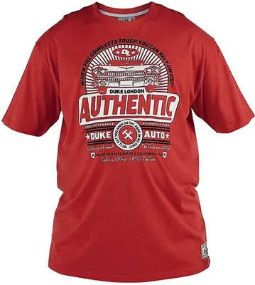 Produktbild von Übergrößen T-Shirt Duke Clothing London AUTO Rot 5XL