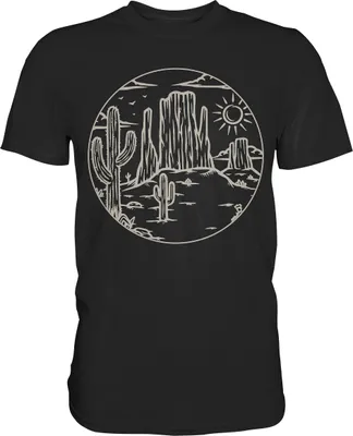 Produktbild von Kaktus Wüste Sukkulenten T-Shirt – Black / M