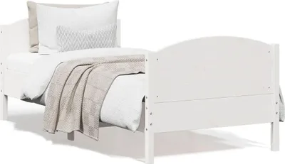 Obrázok produktu pre vidaXL Posteľ z masívu bez matraca biela 90x200 cm borovicové drevo