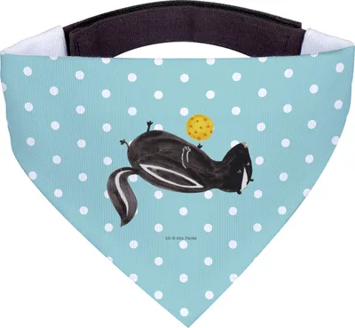Produktbild von Mr. & Mrs. Panda Halstuch Für Hunde Stinktier Ball - Türkis Pastell - Geschenk, Raubtier, Weisheit, Bandana, Stinker, Hund, Hundehalstuch, Wildtier, Tuch, Skunk