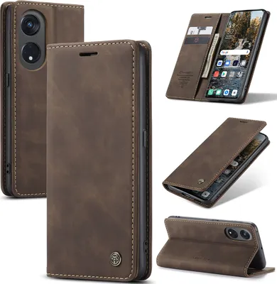 Produktbild von Oppo Reno8 T 5G Hülle, Retro Kunstledertasche mit Standfunktion Schutzhülle für Oppo Reno8 T 5G Kaffee