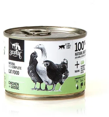 Produktbild von 3Coty Nassfutter für ausgewachsene Katzen, Geschmacksmischung, 6 x 180 g