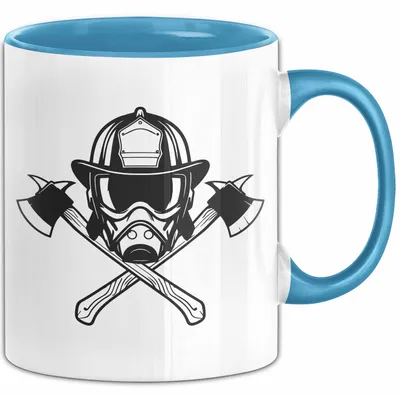 Produktbild von Feuerwehrmann Tasse Geschenk Feuerwehr Geschenkidee Freiwillig (Blau)