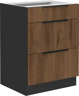 Produktbild von Unterschrank Monza nussbaum 60 D 3S BB