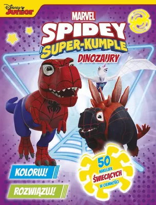 Obrázek produktu pro Dinozaury. Marvel Spidey I Super-Kumple. Koloruj! Rozwiązuj! 50 Naklejek Świecących W Ciemności