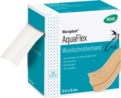 Produktbild von Weroplast AquaFlex Wundschnellverband 5 m x 6 cm