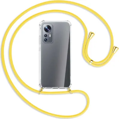 Produktbild von Handykette Backcover-Schutzhülle mit Band (Metall goldfarben) für Xiaomi 12 - gelb
