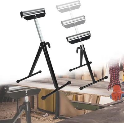 Produktbild von ACXIN 2er Set Rollenbock, Rollbock Höhenverstellbar Klappbar Rollenständer, Unterstellbock, Arbeitsbock Montagebock Klappbock mit Antirutschfüßen 68-108CM Stützbock bis 60 kg