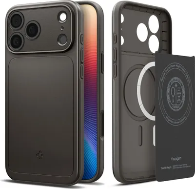 Zdjęcie produktu dla Spigen Thin Fit (MagFit), Pokrowiec, Apple, iPhone 17 Pro, 16 cm (6.3"), Ciemny Szary