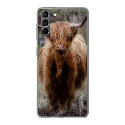Produktbild von MuchoWow® Handyhülle Schutzhülle Hülle für Samsung Galaxy S21 Plus Schottischer Hochländer - Moos - Gras Silikon Softcase Handy Hülle - Handy-Tasche