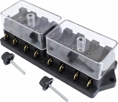 Immagine prodotto di 8 vie scatola portafusibili standard, generic porta fusibile, libero fusibile del lamierina standard, per auto barca marina, scatola portafusibili a lama standard per circuito a 8 vie per auto da 12-24 V con fusibile max 30A, Satra