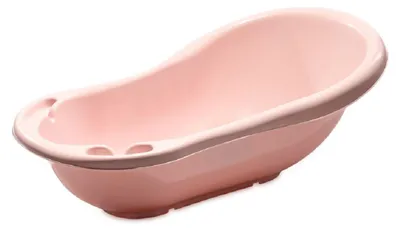 Produktbild von Lorelli Babybadewanne mit Ablagefcher, 84 cm lang, ergonomische Form ab Geburt rosa Wolke