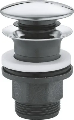 Produktbild von Ablaufgarnitur , Klick Klack, GROHE, Waschbecken mit Überlauf, 63 mm Durchmesser, Metall Chrom
