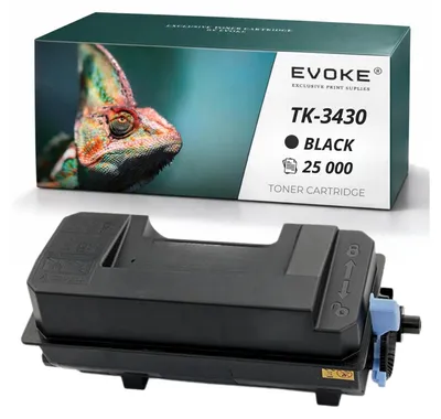 Obrázok produktu pre Evoke tonériová kazeta kompatibilná s tlačiarňou Kyocera TK3430, model 1T0C0W0NL0Z, čierna, výtlačnosť 25 000 strán, kompatibilná s modelmi ECOSYS MA5500ifx a PA5500x