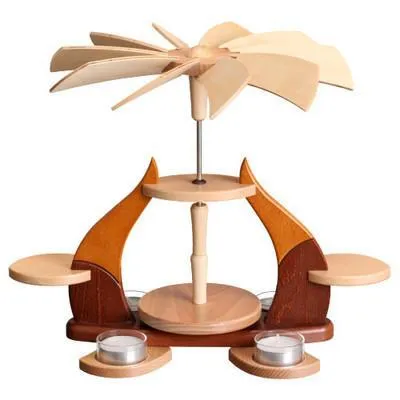 Produktbild von Designpyramide ohne Bestückung mit Teelichter HxLxB 28x34x27cm NEU