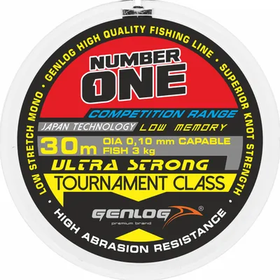 Obrázek produktu pro Genlog Number One Tournament Class 0,08 mm 30 m vlasec