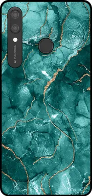 Immagine prodotto di Smartphonica Custodia per Huawei P Smart (2019) con stampa in marmo - Custodia posteriore in TPU con design in marmo - Oro Verde